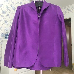 Elegant Purple silk Jacket and Shell